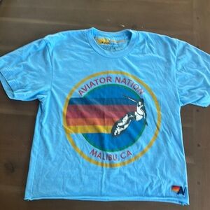 Aviator Nation “Malibu” cropped t-shirt